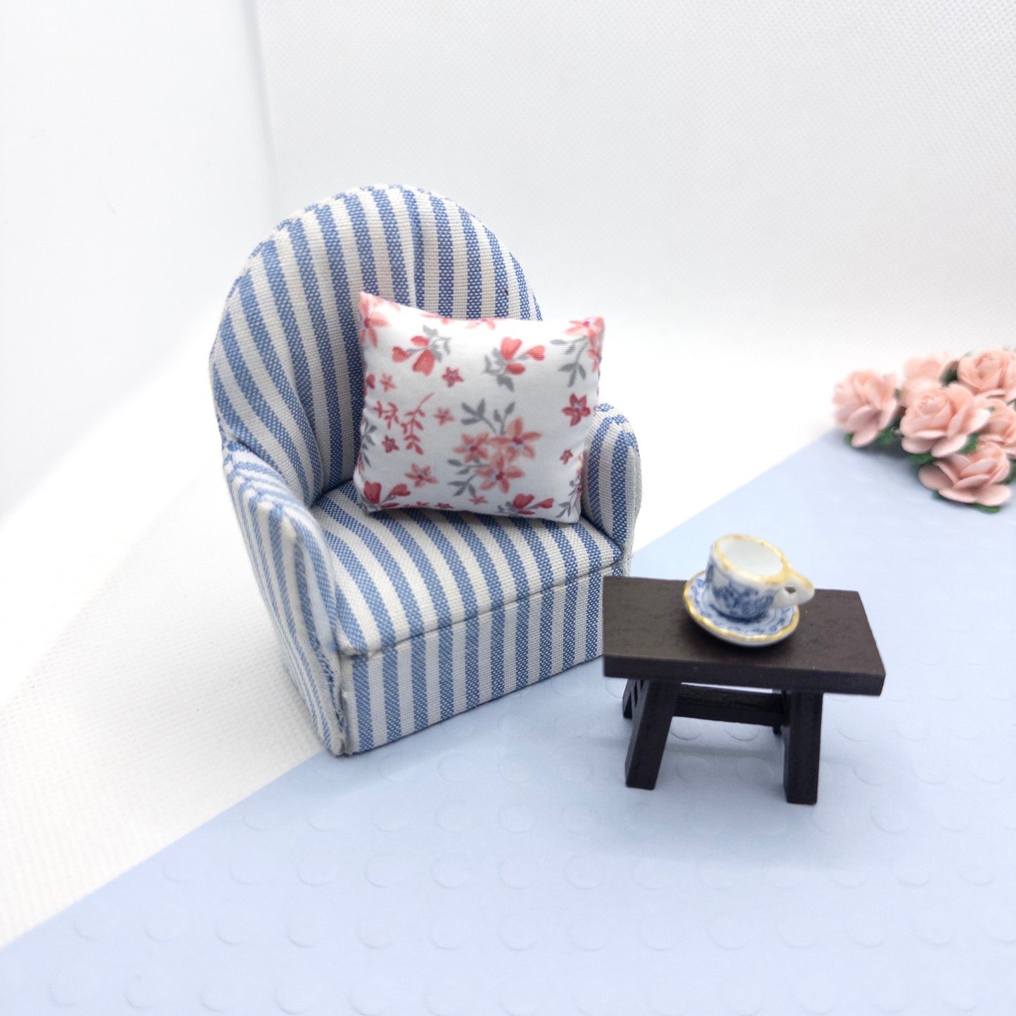 Miniature Pink Floral Cushion
