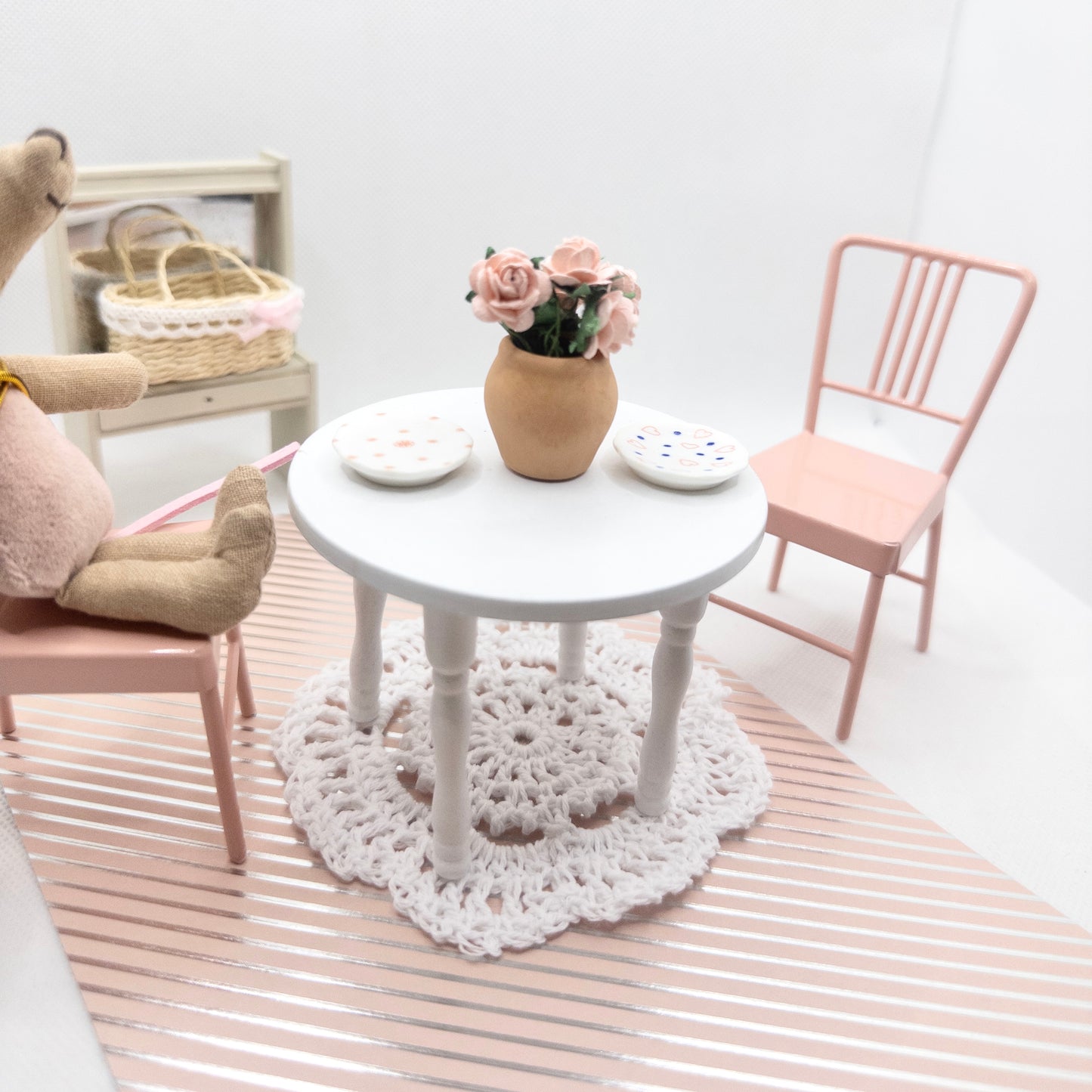 White Wooden Miniature Table