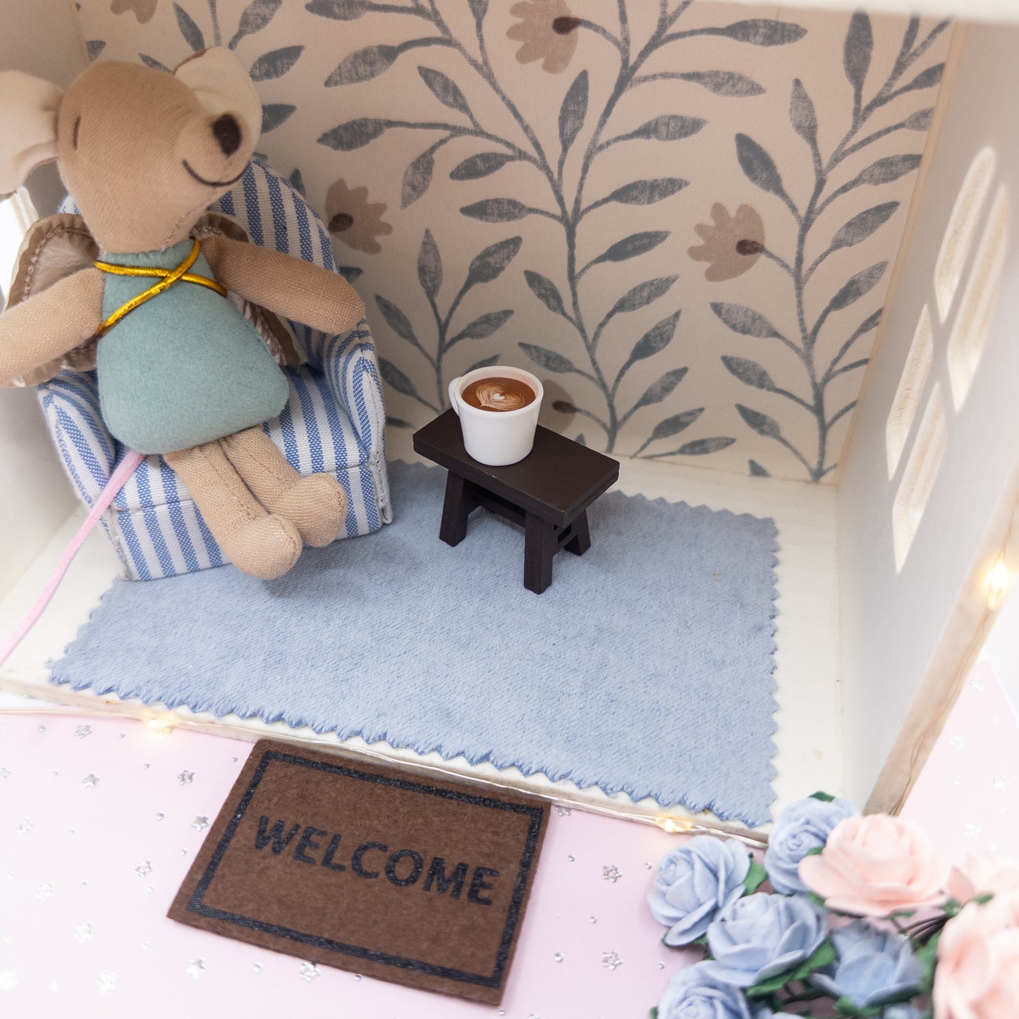 Miniature Welcome door mat