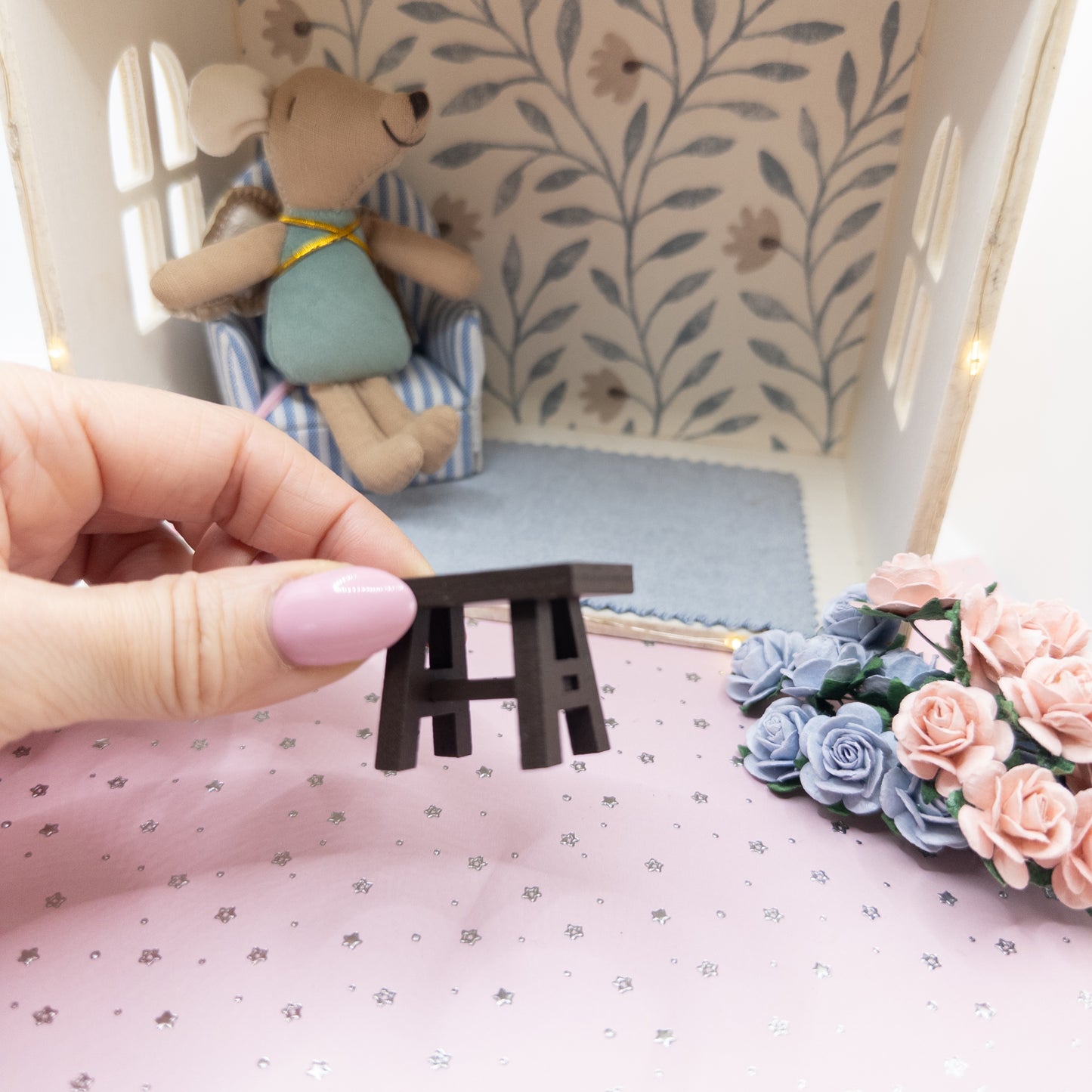 Miniature Brown Stool