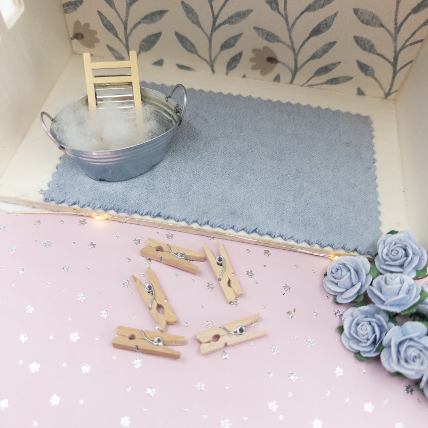 Miniature Wooden Pegs & Twine Set