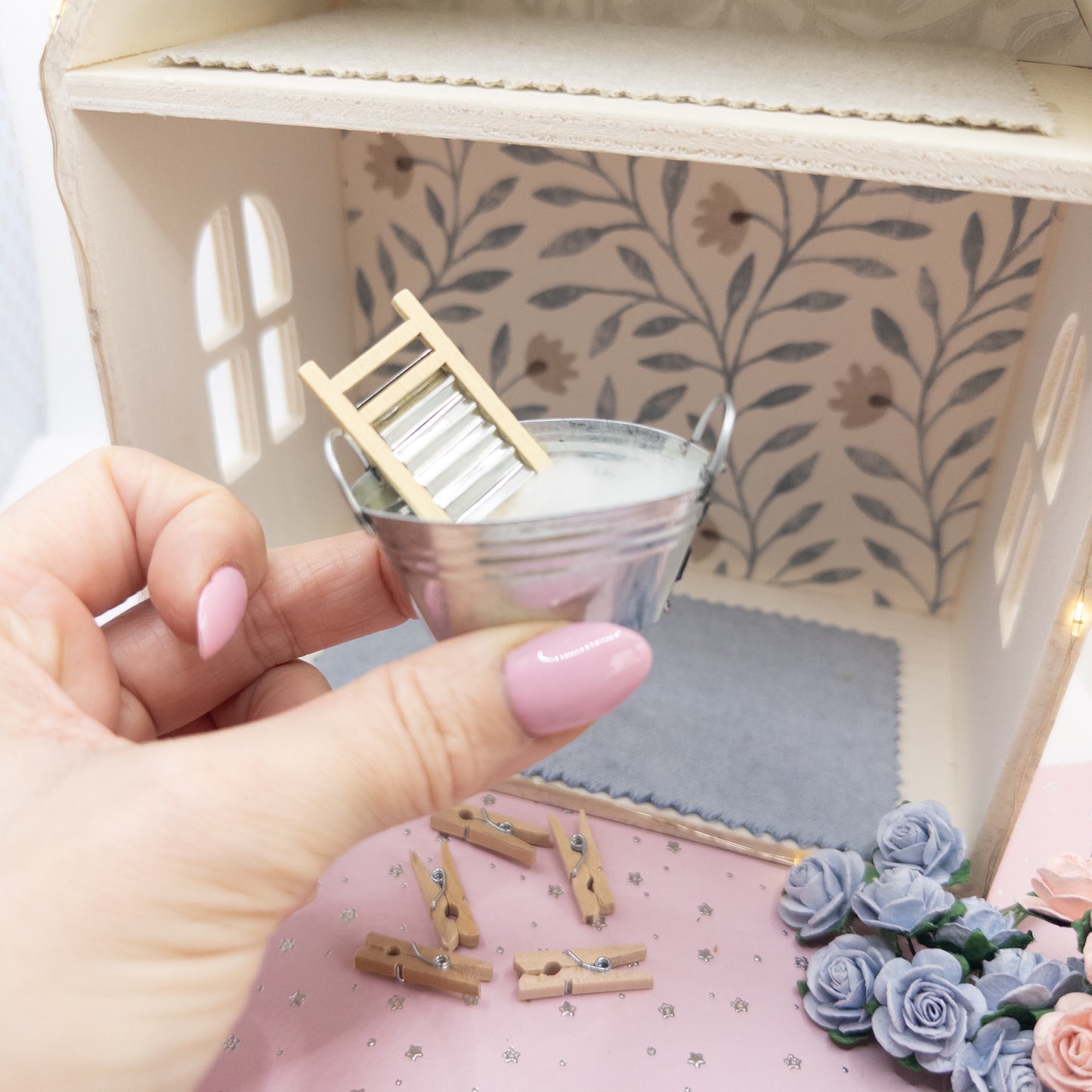 Miniature Laundry Washing Set
