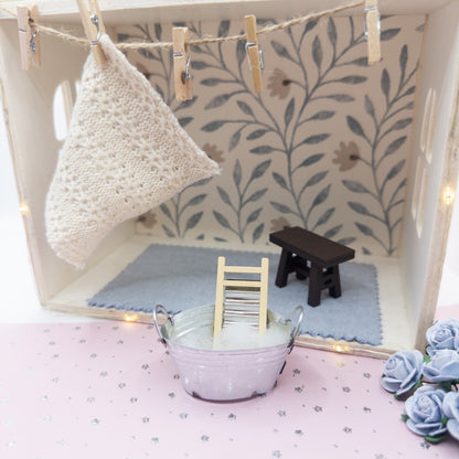 Miniature Wooden Pegs & Twine Set