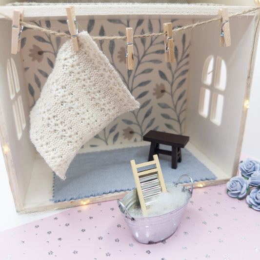 Miniature Laundry Washing Set