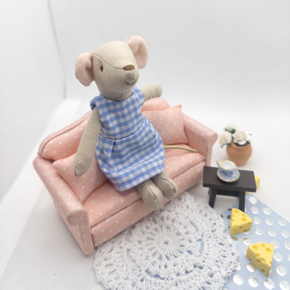 Matilda Mouse Wearing Blue Gingham Dress