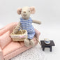 Miniature Basket With Pink Bow