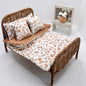 The Attic Rattan Bed & Bedding Set - Walnut