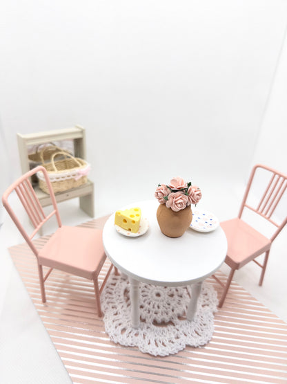 Dusky Pink Metal Dining Chair