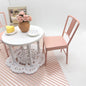 Dusky Pink Metal Dining Chair