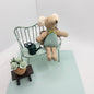 Miniature Mint Green Metal Bench