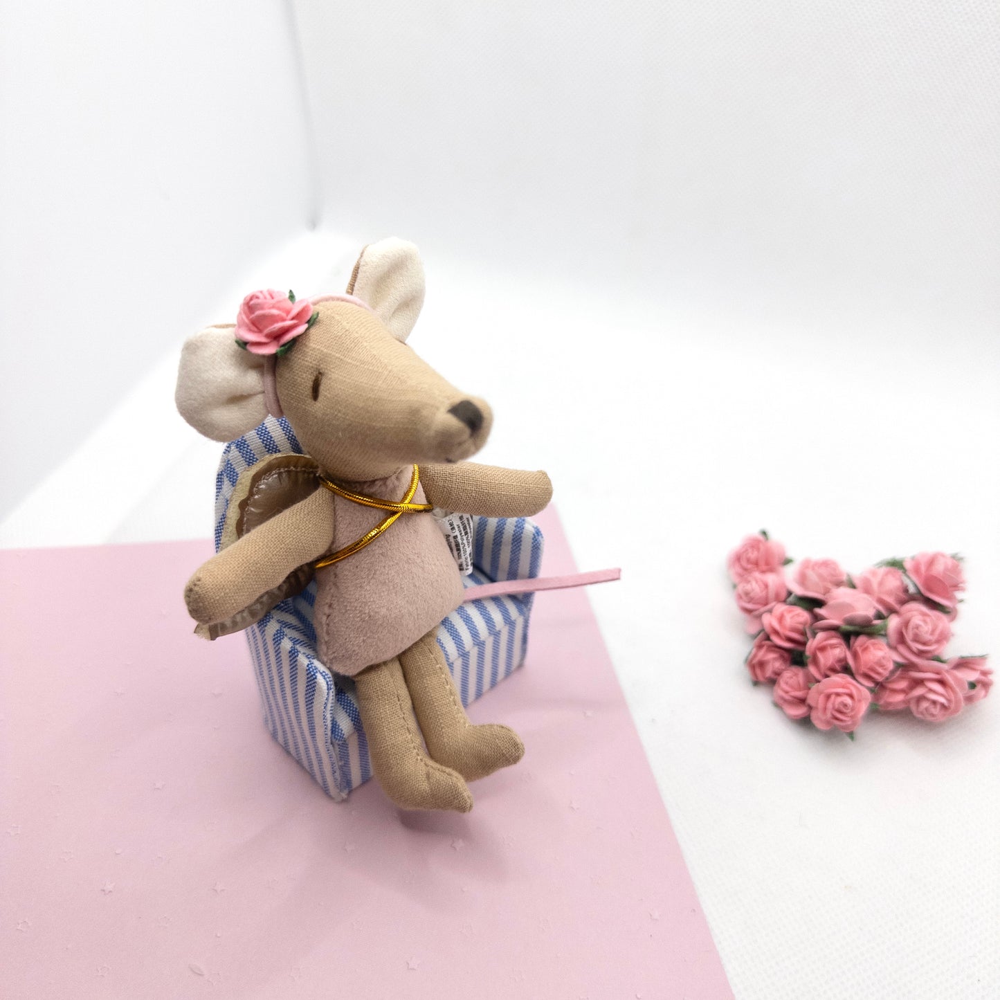Handmade Miniature Rose Headband - Pink