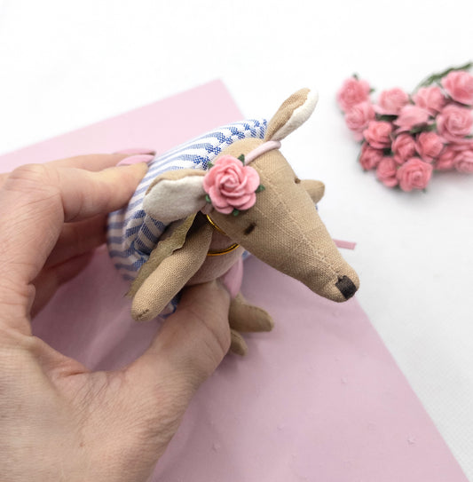 Handmade Miniature Rose Headband - Pink