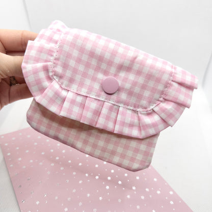 Mouse in a Pouch - Pink Gingham