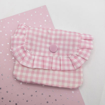 Mouse in a Pouch - Pink Gingham