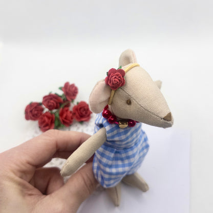 Handmade Miniature Rose Headband - Red
