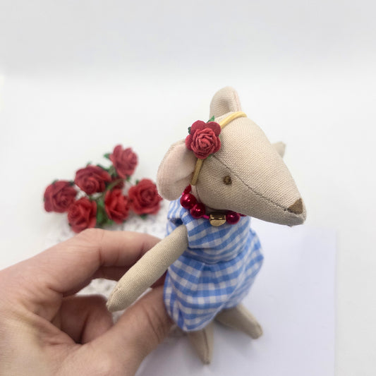 Handmade Miniature Rose Headband - Red