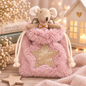 Pink Fairy Mouse in a Fluffy Bag
