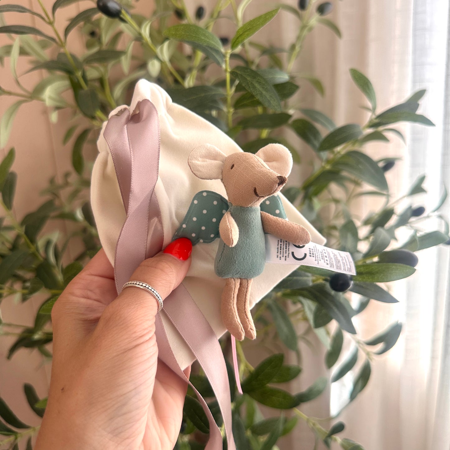 Green Polka Dot Fairy Mouse