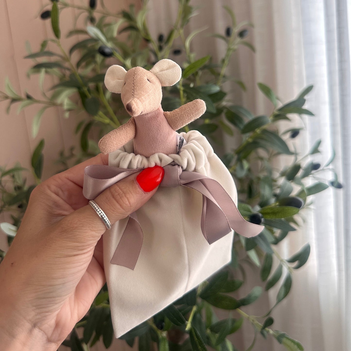 Pink Plush Mouse