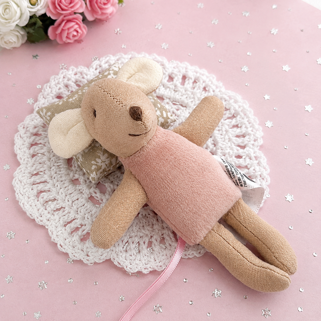 Pink Plush Mouse
