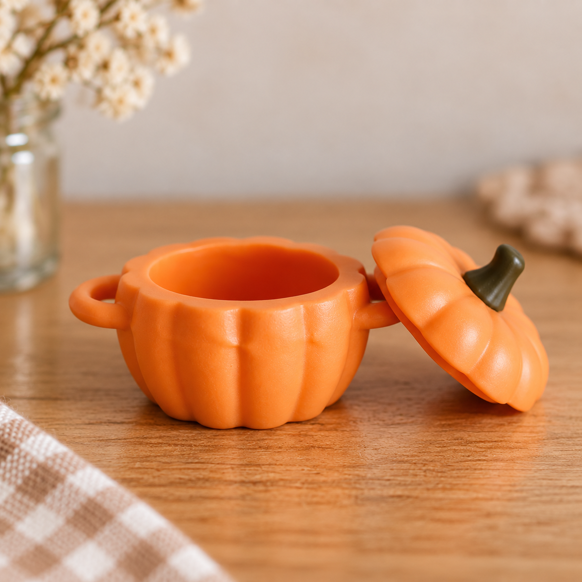 Miniature Pumpkin Pot with Removable Lid